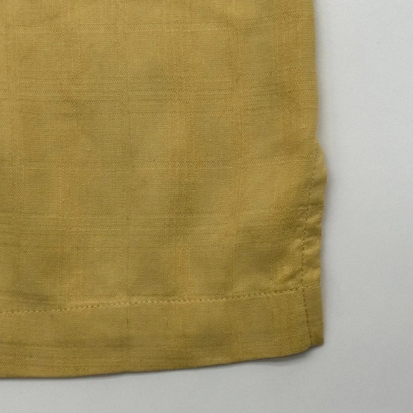 Calypso Joe Men's Large Yellow Silk Short Sleeve Shirt Hawaiian Casual Comfy - Picture 6 of 6